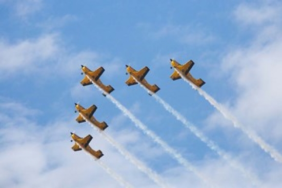 Vintage Airplanes Poster Print by David Wall - 34 x 23 in.