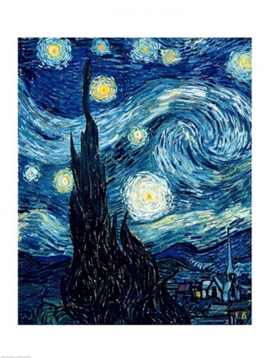 The Starry Night June 1889 Poster Print by Vincent Van Gogh - 18 x 24 in.