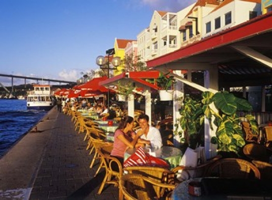 PDDCA12GJO0018 Willemstad Waterfront Curacao Caribbean Poster Print by Greg Johnston - 30 x 23 in.
