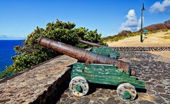 PDDCA25JRE0007 Fort De Windt on St Eustatius Antilles Poster Print by Joe Restuccia III - 28 x 17 in.