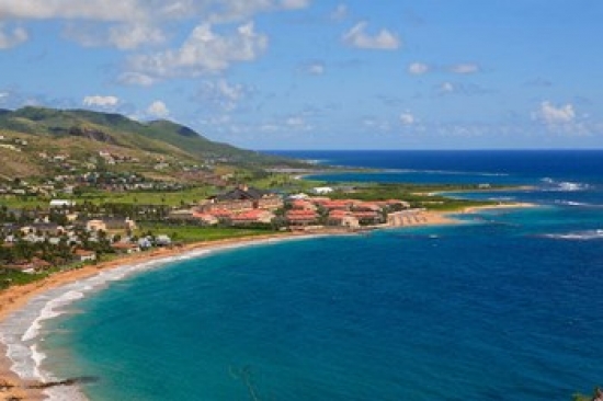 Half Moon Bay Marriott Resort St Kitts Caribbean Poster Print by Greg Johnston - 26 x 18 in.