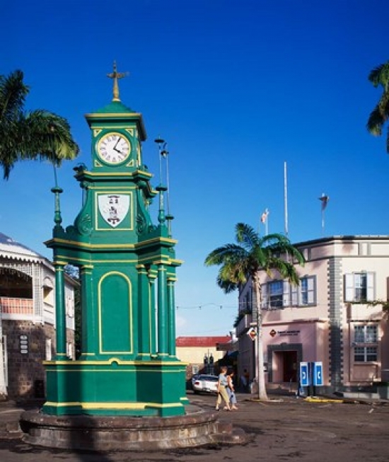The Circus & Berkeley Monument Basseterre St Kitts Caribbean Print by Paul Thompson