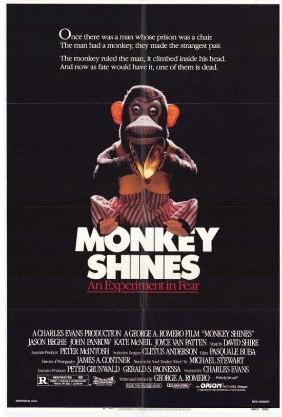 Monkey Shines Movie Poster - 27 x 40 in.