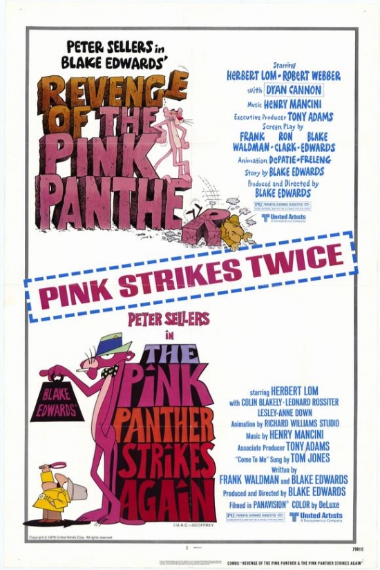 Pink Panther Strikes Again Revenge of the Pink Panther Movie Poster  27 x 40 in