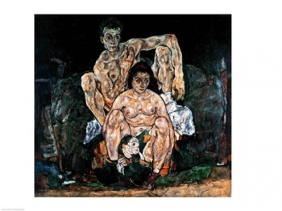 The Family 1918 Poster Print by Egon Schiele