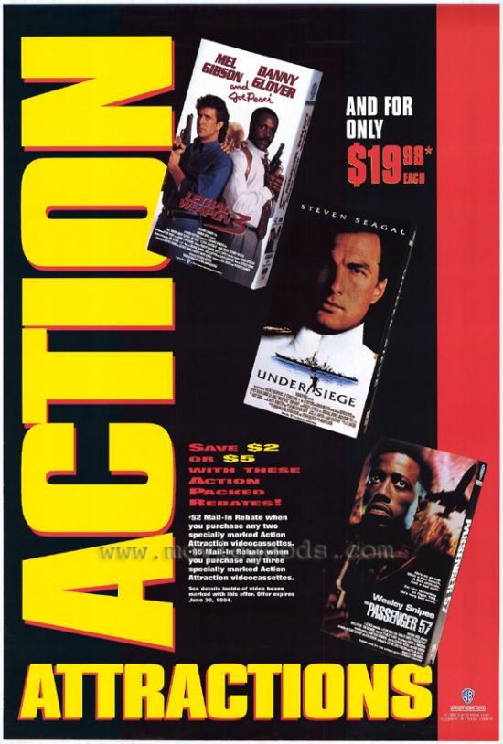 Action Attractions Movie Poster - 27 x 40 in.