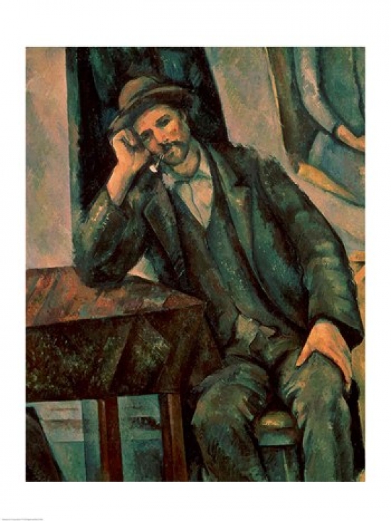 Man Smoking A Pipe Poster Print by Paul Cezanne - 18 x 24 in.