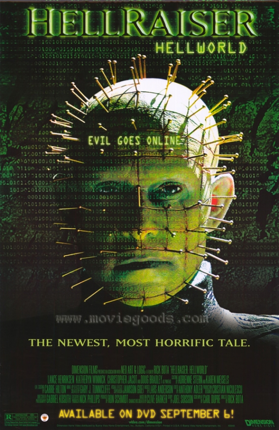MOVEH4012 Hellraiser-Hellworld Movie Poster - 27 x 40 in.