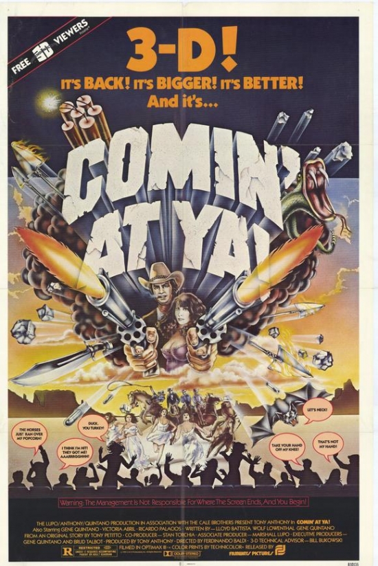 Comin at Ya Movie Poster - 27 x 40 in.