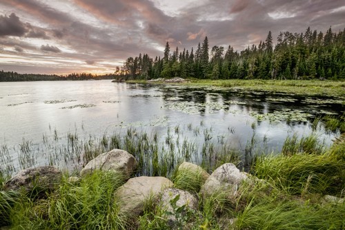 DPI12301413LARGE Sunset Over A Pond - Thunder Bay Ontario Canada Poster Print by Susan Dykstra, 38 x 24 - Large