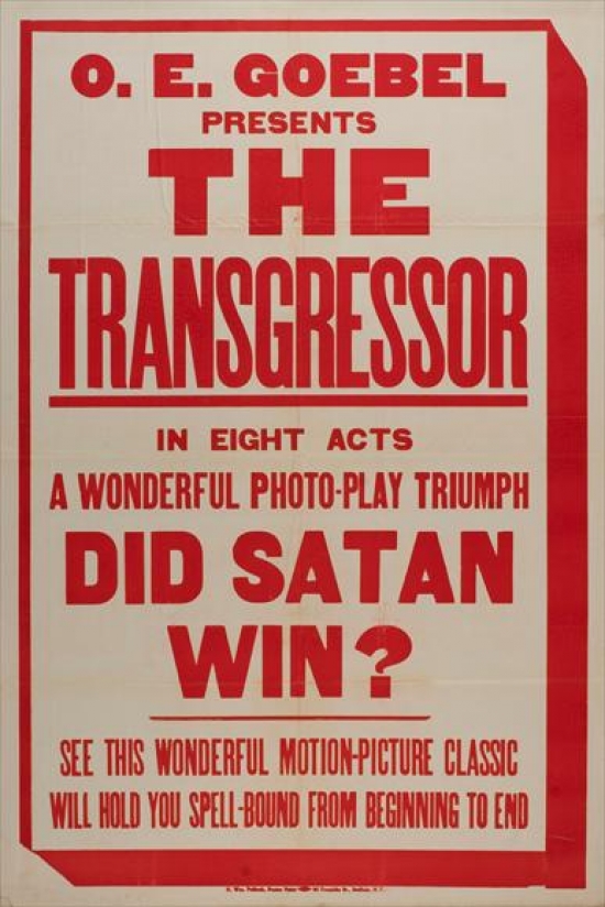 The Transgressor Movie Poster - 27 x 40 in.