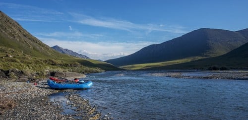 Rafts Along The Shore On The Marsh Fork of The Canning River in The Arctic Poster Print by Cathy Hart - 44 x 20 - Large