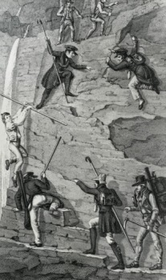 Mountaineering Artist Unknown Poster Print - 18 x 24 in.