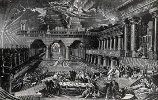SAL995103311 Belshazzars Feast & Fall of Babylon 19th Century Artist Unknown Poster Print - 18 x 24 in.