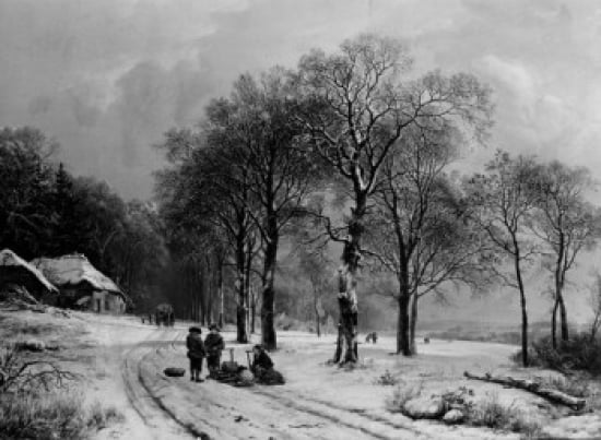 Winter Landscape Canvas Poster Print - 18 x 24 in.