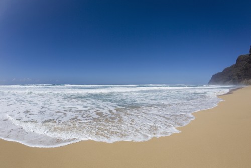 Water Washing Up On The Beach Barking Sands On West Kauai - Kauai Hawaii United States of America Poster Print by Alvis Upitis, 38 x 24 - Large
