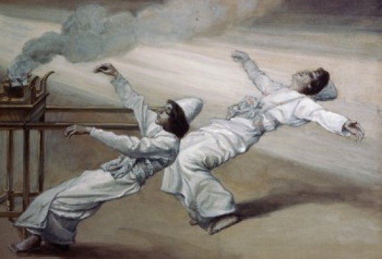 The Two Priests Are Destroyed James Tissot 1836-1902 French Jewish Museum New York City Poster Print - 18 x 24 in.