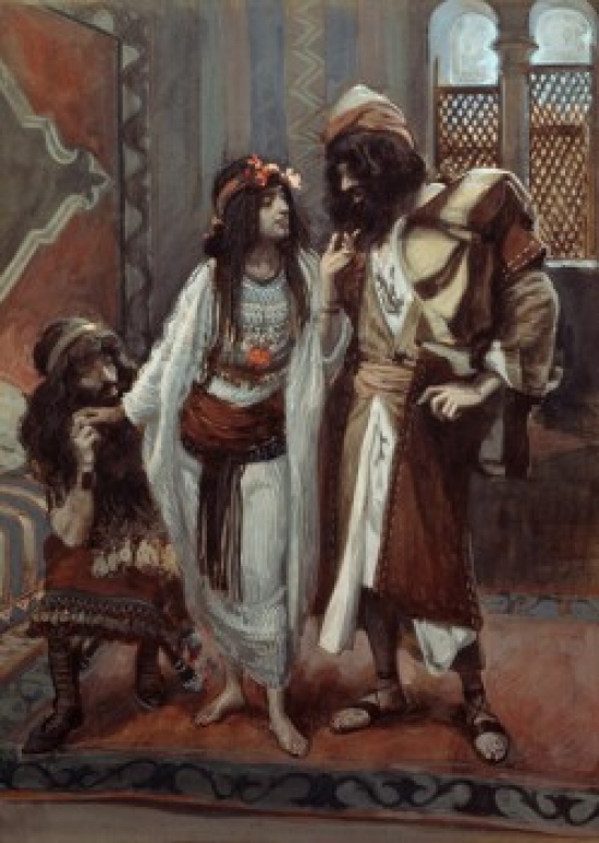 The Harlot of Jericho & the Two Spies James Tissot 1836-1902 French Jewish Museum New York City Print - 18 x 24 in.