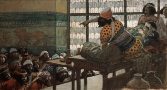 The Feast of Adoni-Bezek James Tissot 1836-1902 French Jewish Museum New York City Poster Print - 18 x 24 in.