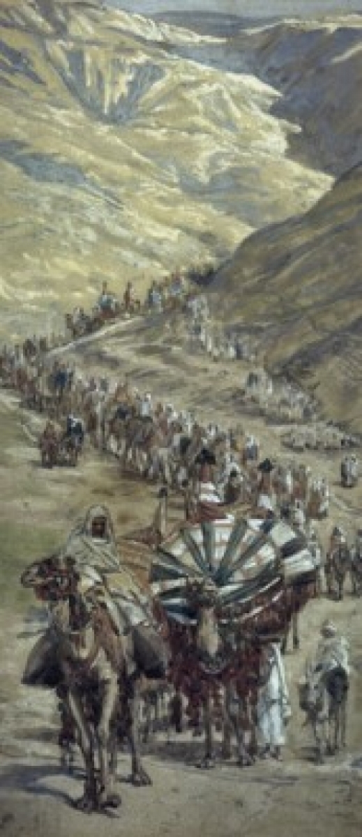 SAL99920 The Caravan of Abram James Tissot 1836-1902 French Jewish Museum New York City Poster Print - 18 x 24 in.