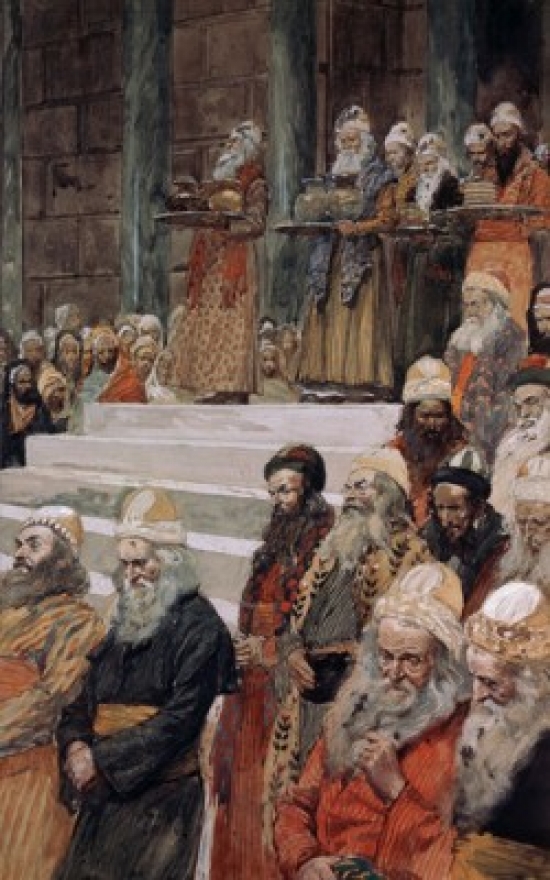 SAL999313 The Treasurers & the Keepers of the Vases James Tissot 1836-1902 French Jewish Museum New York City Print - 18 x 24 in.