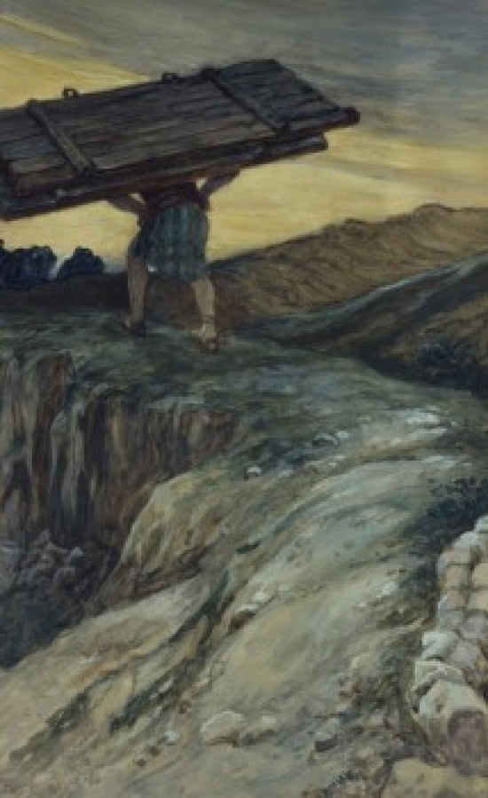 SAL999498 Samson & the Gates of Gaza James J. Tissot 1836-1902 French Jewish Museum New York Poster Print - 18 x 24 in.