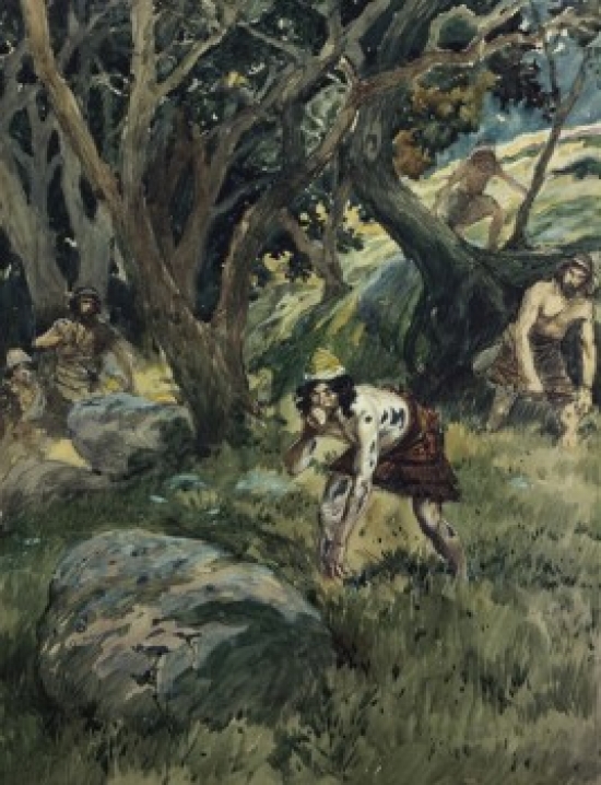SAL999505 Jonathan Tastes of the Honey James J. Tissot 1836-1902 French Jewish Museum New York USA Poster Print - 18 x 24 in.