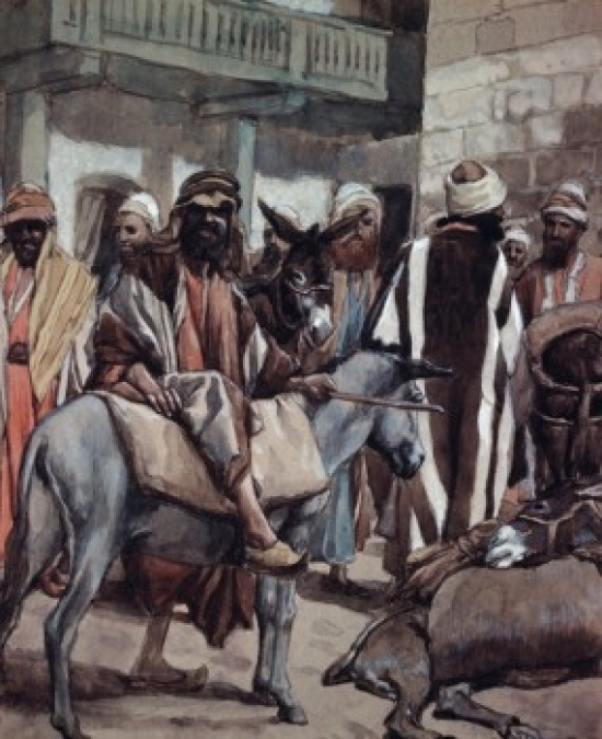 Joseph Sends His Brethren Away with Full Sacks James Tissot 1836-1902 French Jewish Museum New York City - 18 x 24 in.