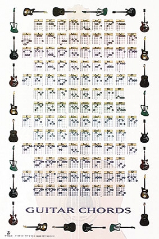 Guitar Chords II Poster Print - 22 x 34 in.