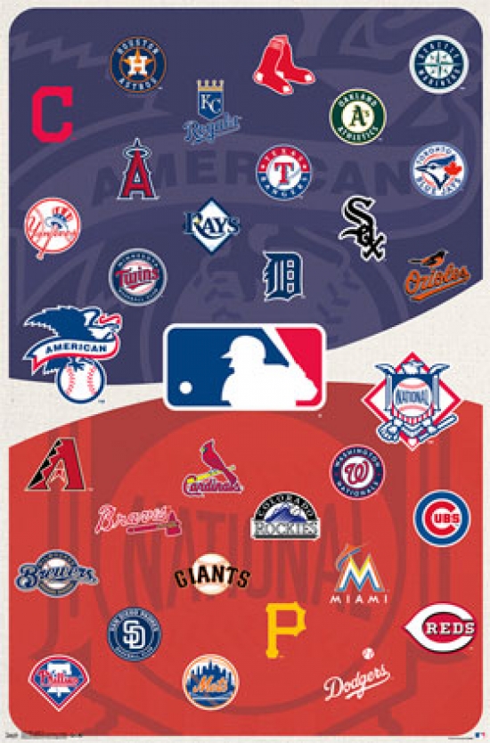 Mlb Baseball - Logos 15 Poster Print - 22 x 34 in.