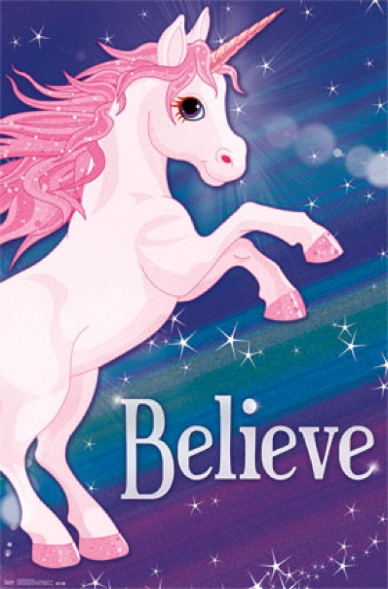Rainbow Unicorn Poster Print - 24 x 36 in.