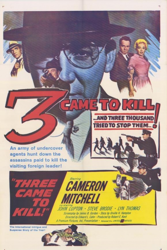 3 Came to Kill Movie Poster 27 x 40 in.