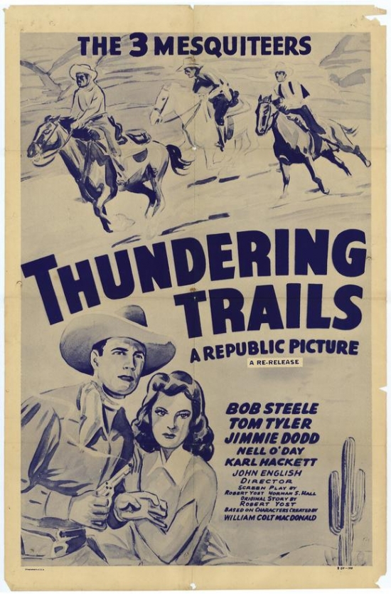 Thundering Trails Movie Poster - 27 x 40 in.