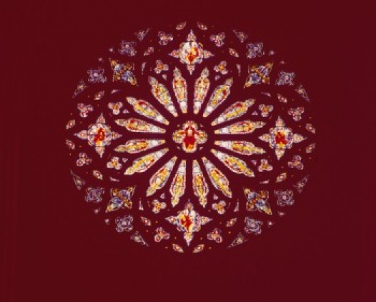 Stained Glass Rose Window on West Facade USA New York New York City Cathedral of Saint John the Divine - 18 x 24 in.