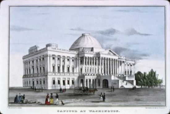 Capitol at Washington Currier & Ives Active 1857-1907 American Color Lithograph Library of Congress Washington