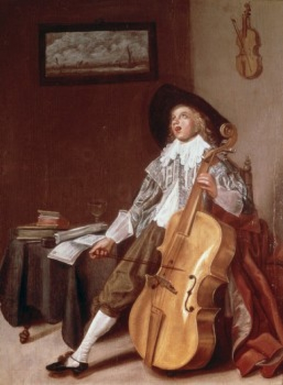 The Cello Player Dirck Hals 1591-1656 Dutch Wallraf-Richartz Museum Cologne Germany Poster Print - 18 x 24 in.