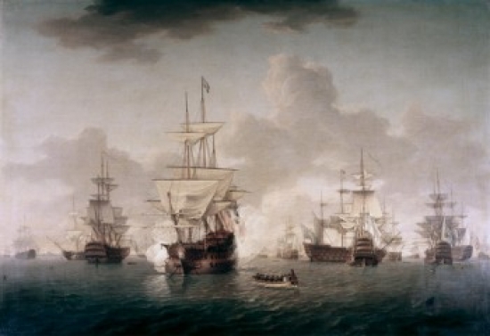 Admiral Lord Howe Joining His Flagship William Anderson 1757-1837 Scottish Poster Print - 18 x 24 in.