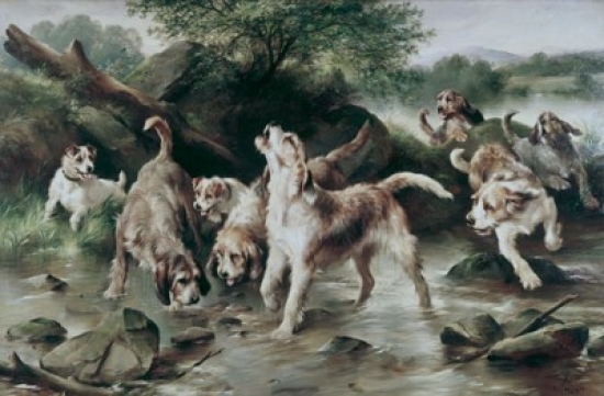 On Scent by Walter Hunt 1861-1941 Poster Print - 18 x 24 in.