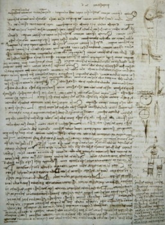 Codex Leicester-River Theories Leonardo Da Vinci 1452-1519 Italian Drawing Armand Hammer Foundation Los Angeles