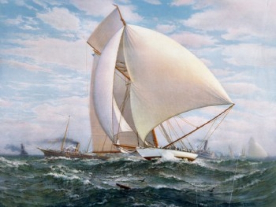 Flying Defender 1895 Artist Unknown Poster Print - 18 x 24 in.