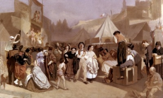 SAL90065013 Holiday in Paris at Montmartre by Vasili Grigorevich Perov 1863-1864 1834-1882 Poster Print - 18 x 24 in.