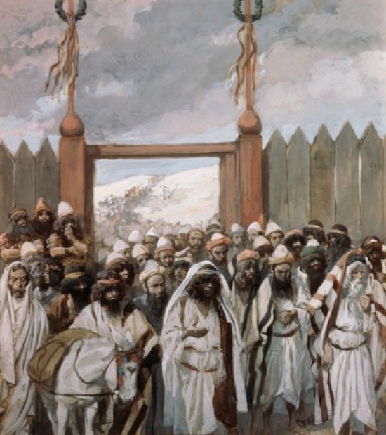 The Craftiness of the Gideonites James Tissot 1836-1902 French Jewish Museum New York City Poster Print - 18 x 24 in.