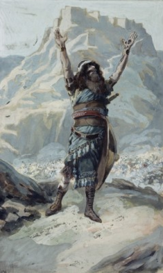 SAL999157 Joshua Commandeth the Sun to Stand Still James Tissot 1836-1902 French Jewish Museum New York Print - 18 x 24 in.