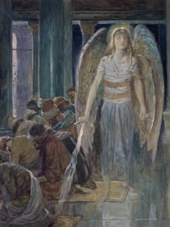 SAL999334 The Guardian Angel James Tissot 1836-1902 French Jewish Museum New York Poster Print - 18 x 24 in.