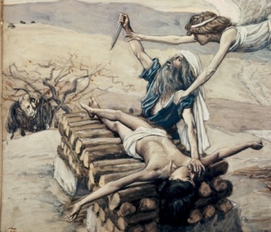 SAL99939 The Offering of Abraham James Tissot 1836-1902 French Jewish Museum New York USA Poster Print - 18 x 24 in.