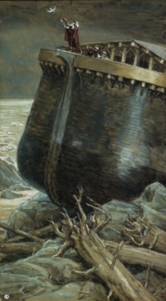 SAL999399 The Dove Returns to Noah James Tissot 1836-1902 French Jewish Museum New York USA Poster Print - 18 x 24 in.