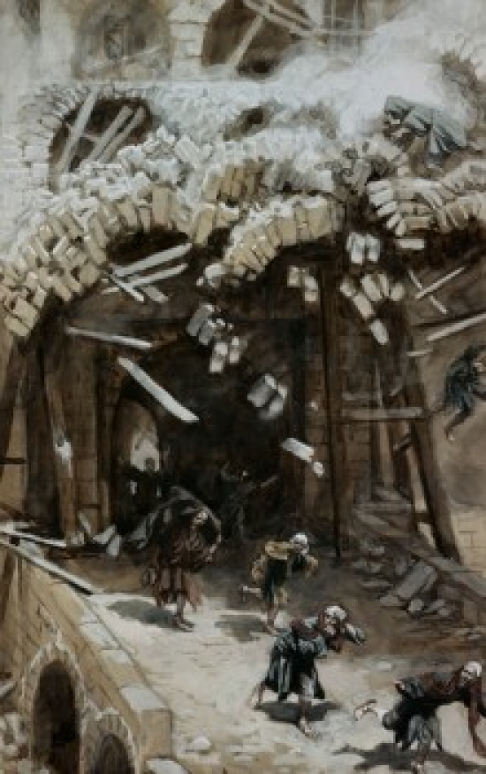 SAL999412 The Tower of Siloam James Tissot 1836-1902 French Poster Print - 18 x 24 in.