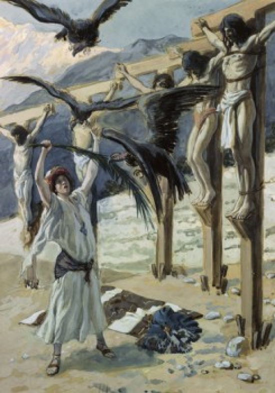 SAL999511 Rizpahs Kindness Toward the Dead James J. Tissot 1836-1902 French Jewish Museum New York Poster Print - 18 x 24 in.