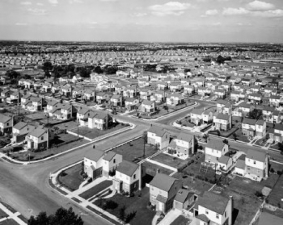 SAL2555717 Aerial View of Buildings in a City Long Island New York USA Poster Print - 18 x 24 in.