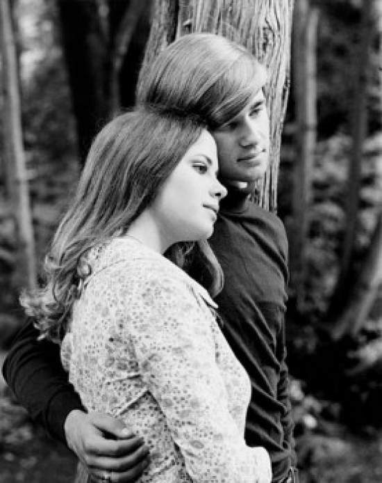 SAL2557553 Close-Up of a Teenage Couple Standing Together Poster Print - 18 x 24 in.